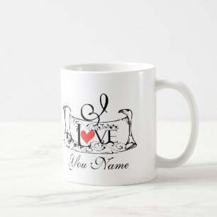 Vintage love letter coffee mug