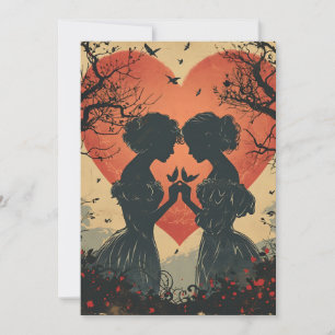 Vintage Love LGBTQ Valentine's Day  Holiday Card
