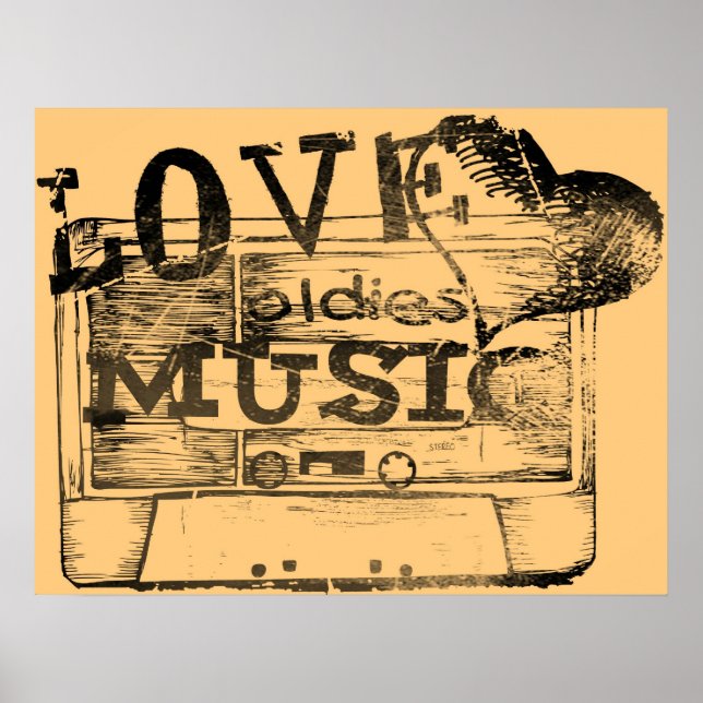 Vintage Love oldies music 4 Poster (Front)