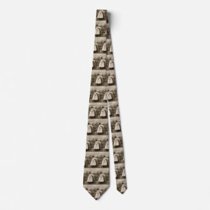 Vintage Love Photo of Children Kissing in a Garden Tie