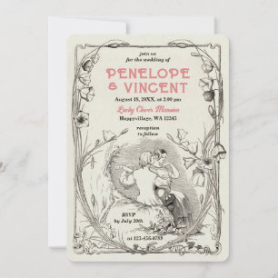 Vintage Love Serenade Wedding Invitation