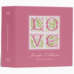 Vintage LOVE Shabby Chic Wedding planner classeur