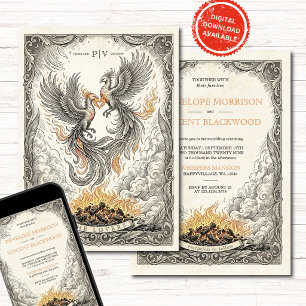 Vintage Love   Tarot Wedding Invitation