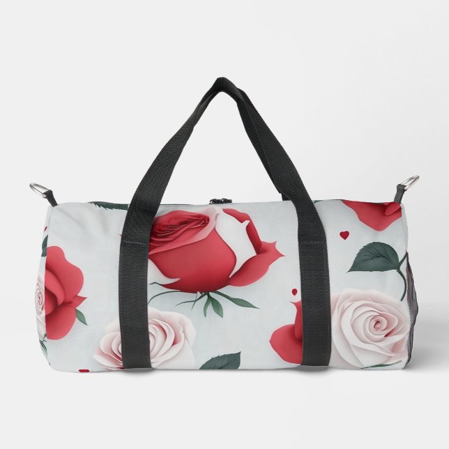 Vintage Love Trendy Rose Collection Duffle Bag (Front)