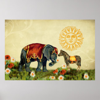 Vintage Love Valentine Collage Poster