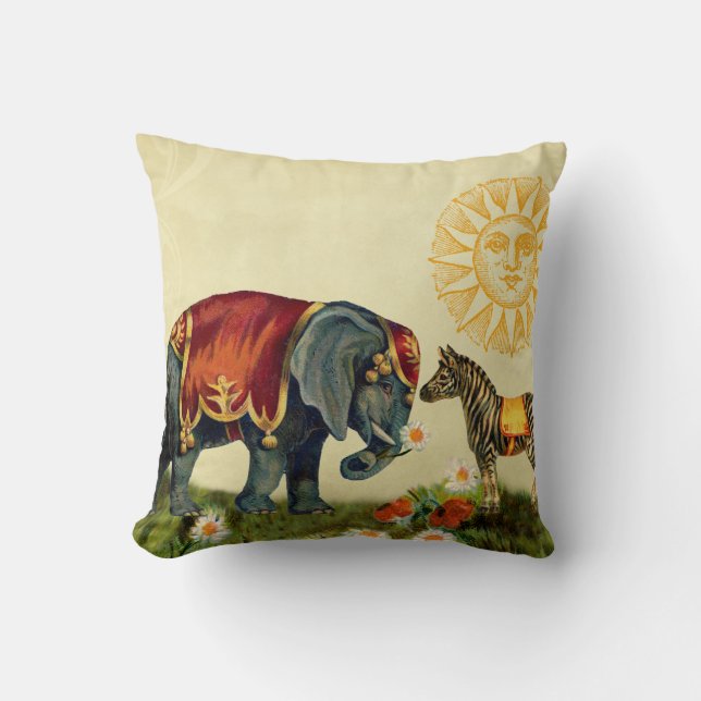 Vintage Love Valentine Collage Throw Pillow (Front)