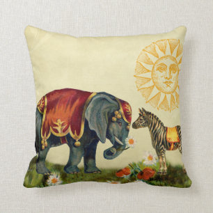 Vintage Love Valentine Collage Throw Pillow
