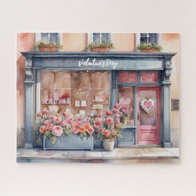 Vintage Love Window Valentine's Day Jigsaw Puzzle (Horizontal)