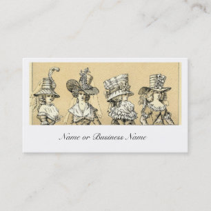 Vintage Lovely Ladies in Fashion Hats Customized Business Card