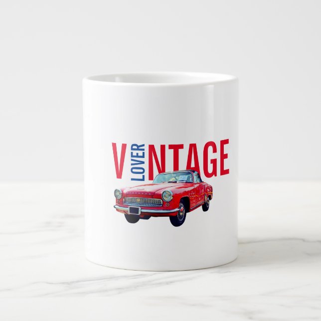 Vintage Lover Large Coffee Mug (Front)