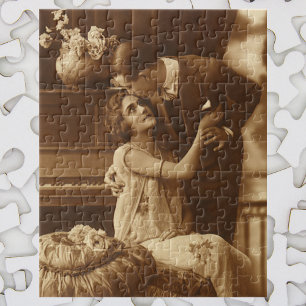 Vintage Lovers, Love Romance Romantic Music Jigsaw Puzzle