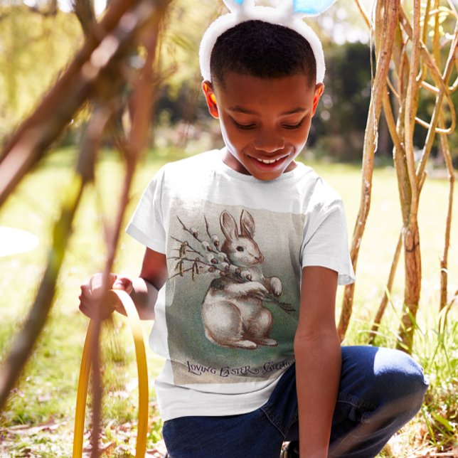 Vintage Loving Easter Greeting Kids T-Shirt (Vintage Loving Easter Greeting Kids T-Shirt)