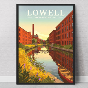 Vintage Lowell Massachusetts Poster