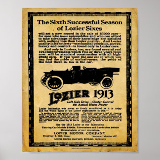 Vintage Lozier Automobile Print