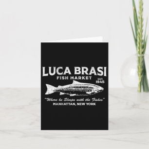 Vintage Luca Brasi Fish Market Retro Fishing Card