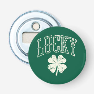 Vintage Lucky Clover St Patrick's Day  Bottle Opener
