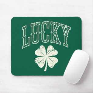 Vintage Lucky Clover St Patrick's Day  Mouse Pad