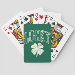 Vintage Lucky Clover St Patrick's Day  Playing Cards