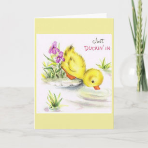 Vintage - Lucky Duck is Just Duckin' In, Card
