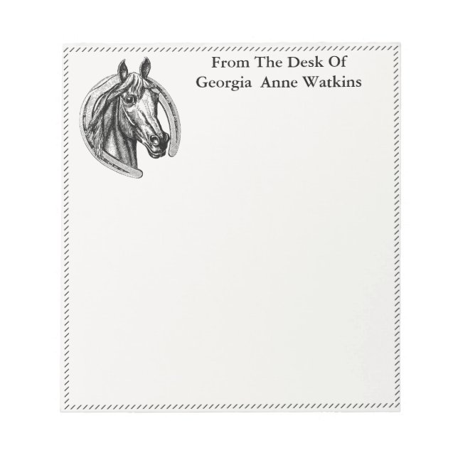Vintage Lucky Horse Notepad (Front)