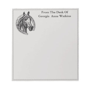 Vintage Lucky Horse Notepad