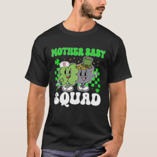Vintage Lucky Mother Baby Squad St Patrick s Day T T-Shirt