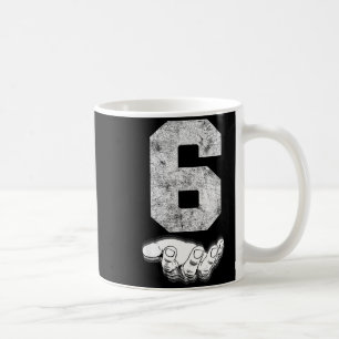 Vintage Lucky Number 6 Birthday Srts Player Team A Coffee Mug