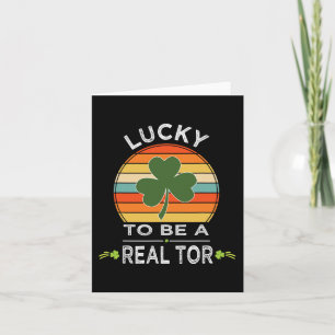 Vintage Lucky To Be A Realtor St Patrick Day Gift Card