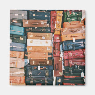 Vintage Luggage Baggage Magnet