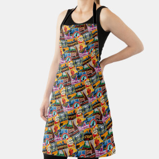 Vintage Luggage Labels Apron