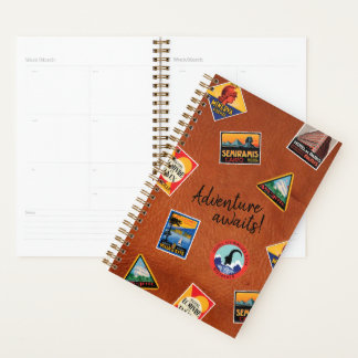 Vintage Luggage Labels Planner