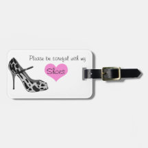 Vintage Luggage Tag for the Shoe Lover