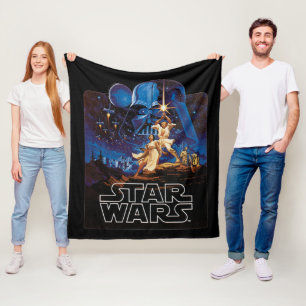Vintage Luke Skywalker Lightsaber Theatrical Fleece Blanket