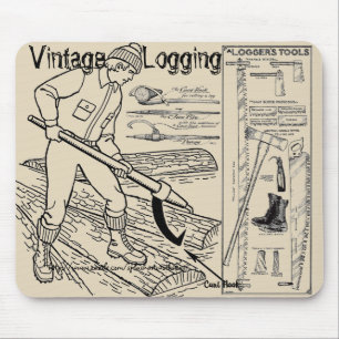 "Vintage Lumberjack Tools" Mouse Pad
