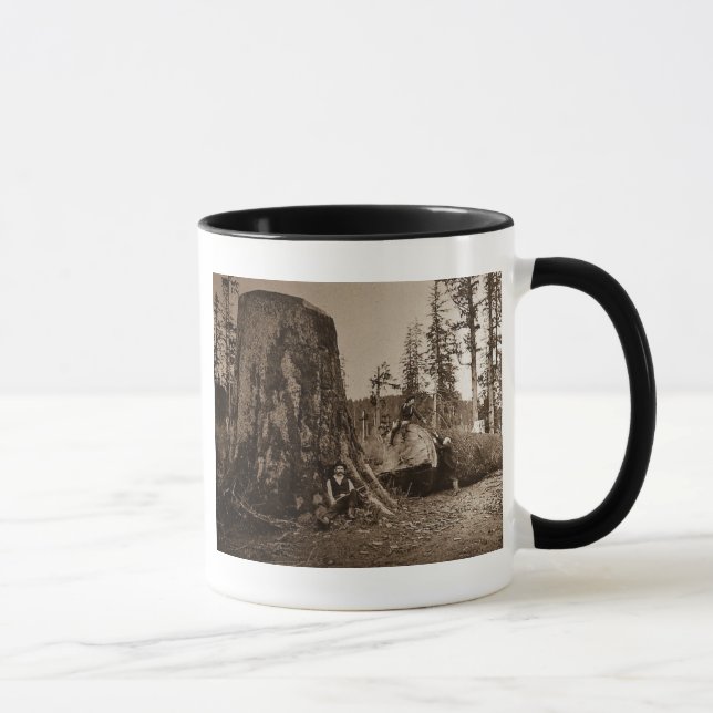 Vintage Lumberjacks Magic Lantern Slide 1903 Mug (Right)