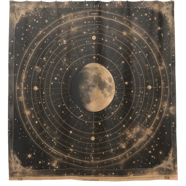 Vintage Lunar Celestial Map Design (Front)