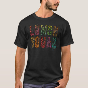 Vintage Lunch Squad Back To School Office Food Ser T-Shirt