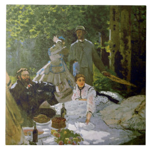 Vintage Luncheon on the Grass Claude Monet Tile