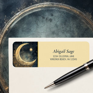 Vintage Lune, Soleil, Étoiles Espace Céleste Adres