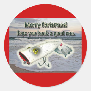 Vintage Lure Merry Christmas Stickers