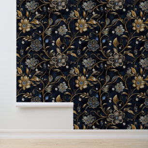 Vintage Luxe Midnight Floral Wallpaper
