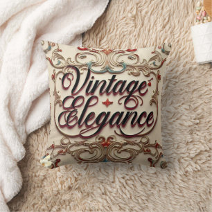 "Vintage Luxury Chic" " Throw Pillow