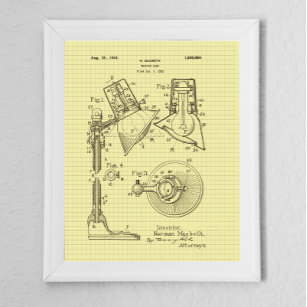 Vintage MacBeth Reading Lamp Patent  Poster