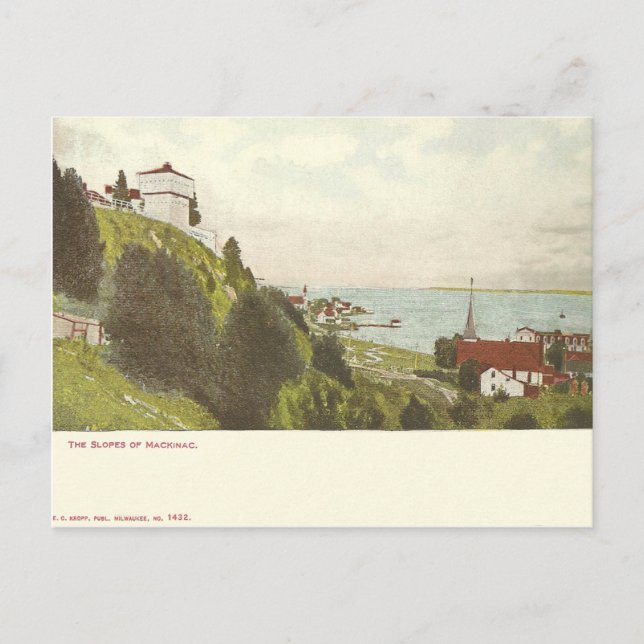 Vintage Mackinac Island Michigan Postcard (Front)