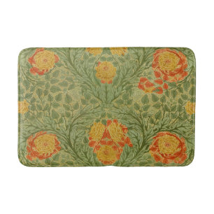 Vintage Mackmurdo Rose and Leaf Floral Art Bath Mat