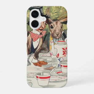 Vintage Mad Hatter Tea Party Alice Illustration iPhone 16 Case