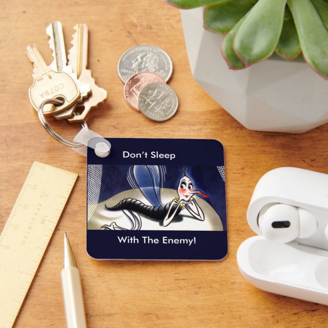 Vintage Madam Malaria Mosquito Keychain (Desk)