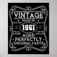 Vintage Made In 1961 Retro Classic