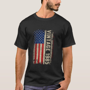 Vintage Made In 1985 American Flag 40th Birthday G T-Shirt