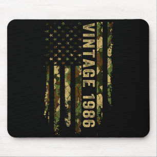 Vintage Made In 1986 American Flag 40th Birthday G Mouse Pad